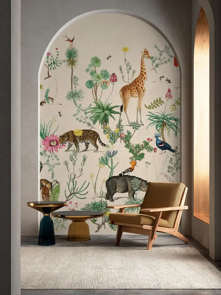 Tapestries - Panoramic Wallpaper Botanical Bestiary - LE PAPIERS DE NINON