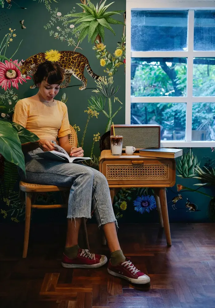 Tapisseries - Papier peint panoramique Bestiaire Botanique - LE PAPIERS DE NINON