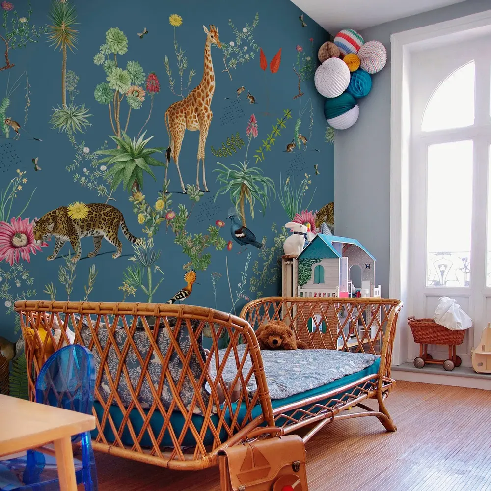 Tapestries - Panoramic Wallpaper Botanical Bestiary - LE PAPIERS DE NINON