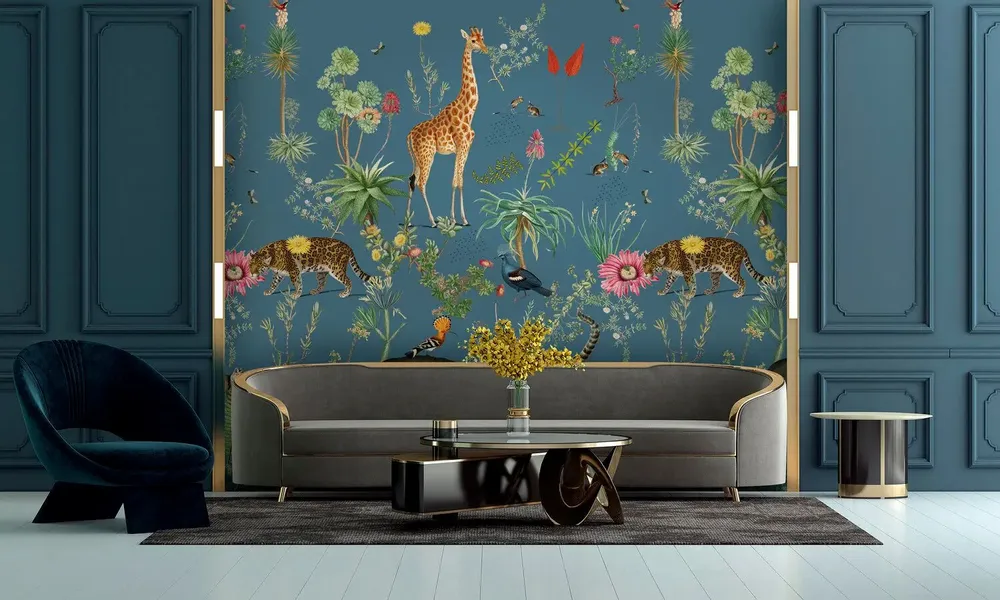 Tapestries - Panoramic Wallpaper Botanical Bestiary - LE PAPIERS DE NINON