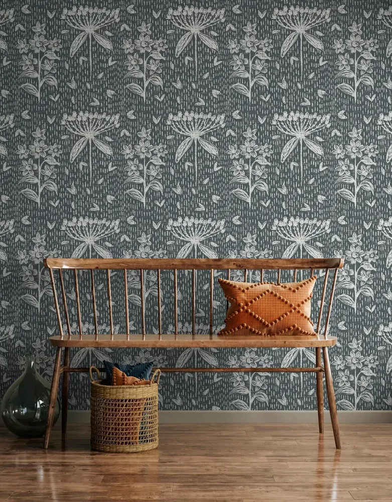 Tapestries - Floral panoramic wallpaper - LE PAPIERS DE NINON