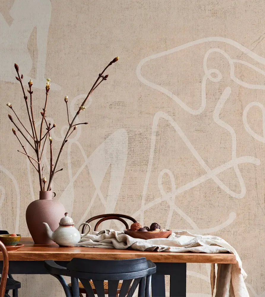 Tapisseries - papier peint panoramique Mahsa sable XL - LE PAPIERS DE NINON