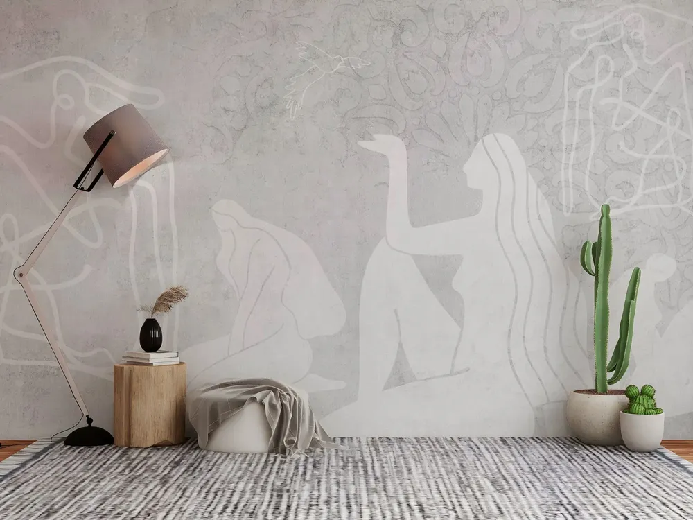 Tapisseries - Papier peint panoramique Mahsa gris XL - LE PAPIERS DE NINON