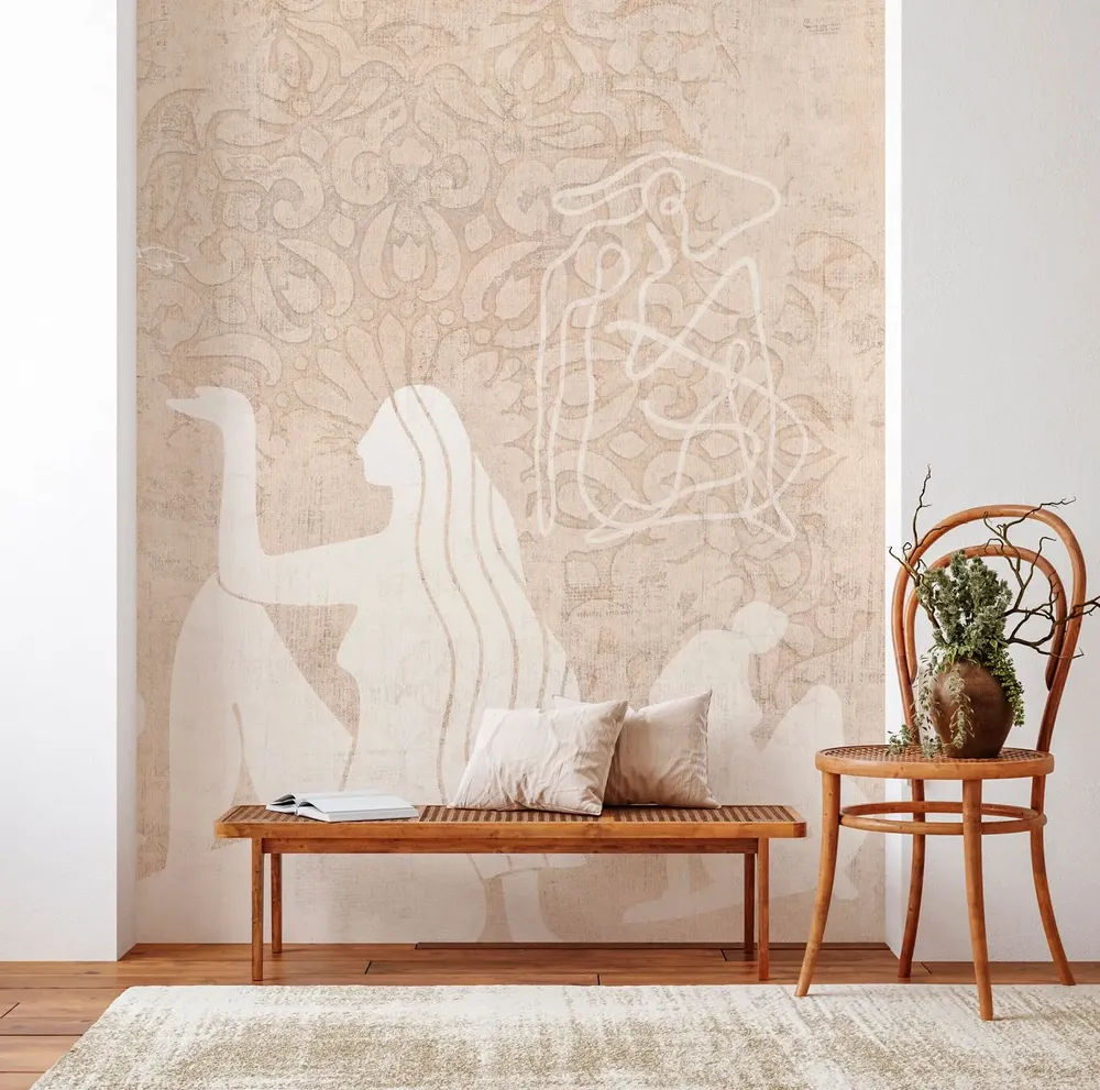 Tapisseries - papier peint panoramique Mahsa sable - LE PAPIERS DE NINON