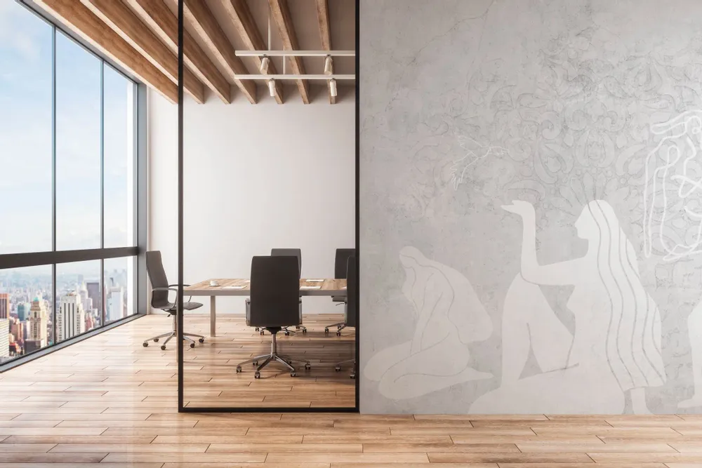 Tapisseries - Papier peint panoramique Mahsa gris - LE PAPIERS DE NINON