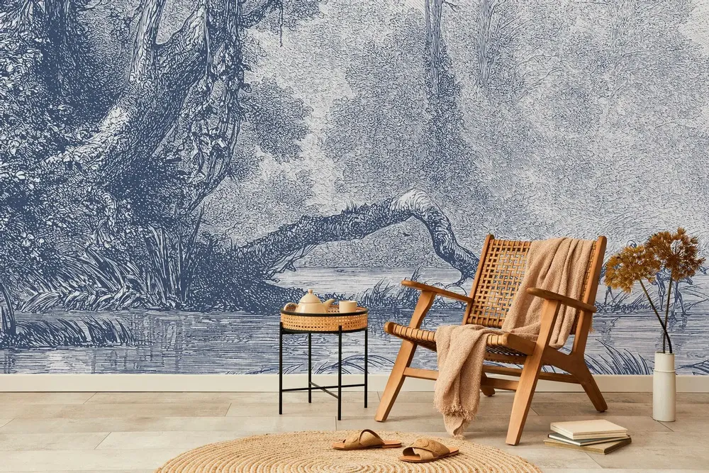 Tapestries - Sologne panoramic wallpaper - LE PAPIERS DE NINON