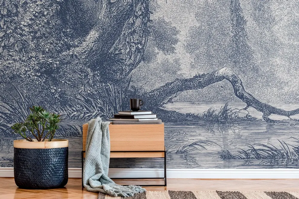 Tapestries - Sologne panoramic wallpaper - LE PAPIERS DE NINON