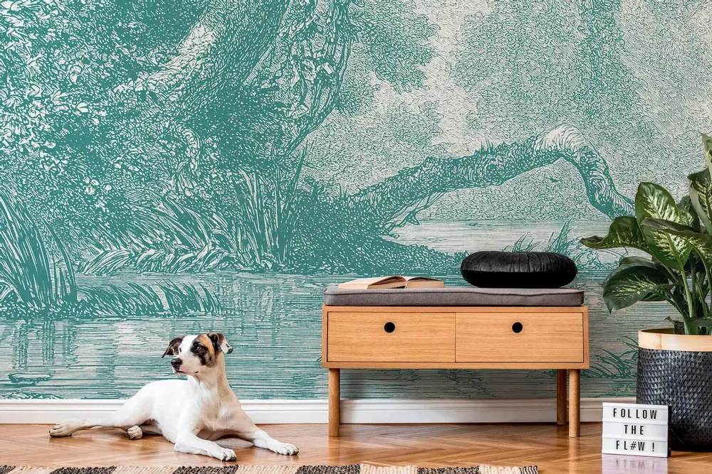 Tapestries - Sologne panoramic wallpaper - LE PAPIERS DE NINON