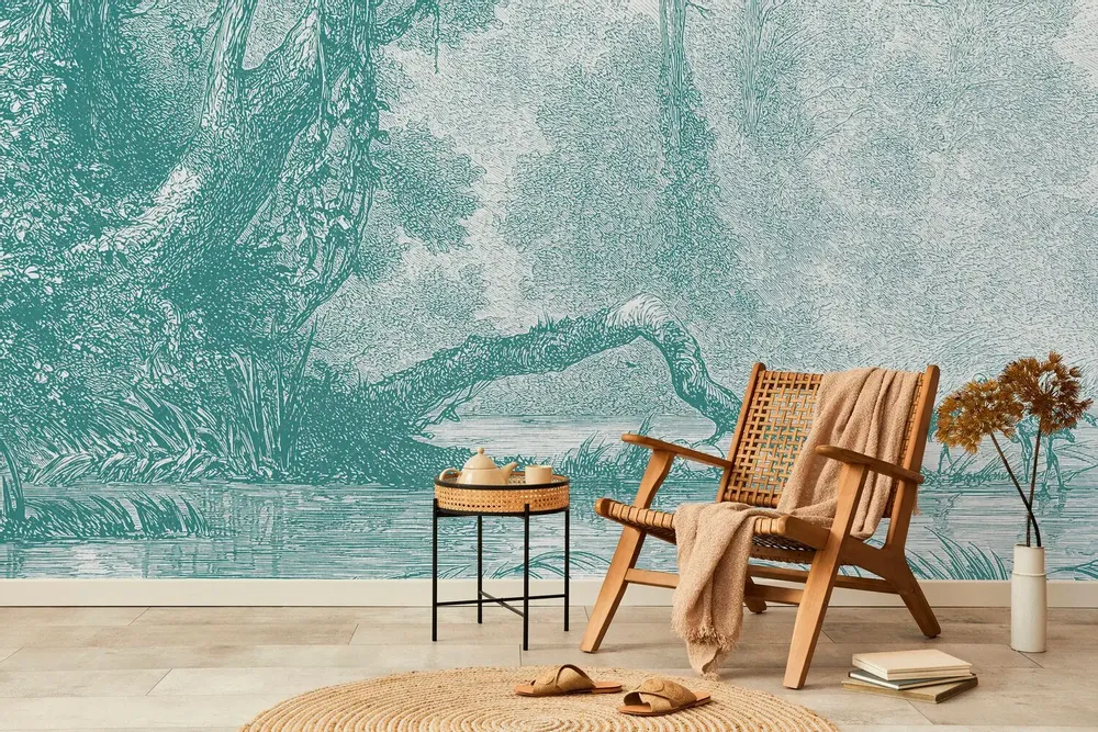 Tapestries - Sologne panoramic wallpaper - LE PAPIERS DE NINON