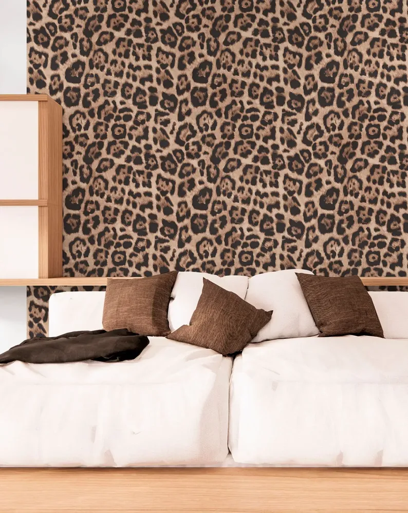 Tapestries - Panoramic Leopard Wallpaper - LE PAPIERS DE NINON
