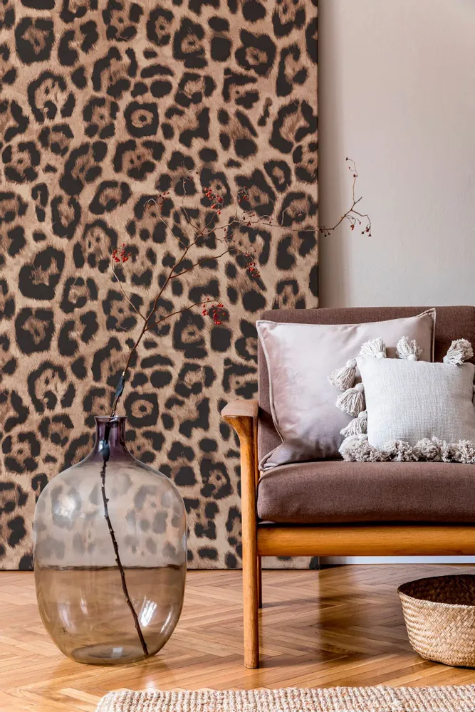 Tapestries - Panoramic Leopard Wallpaper - LE PAPIERS DE NINON