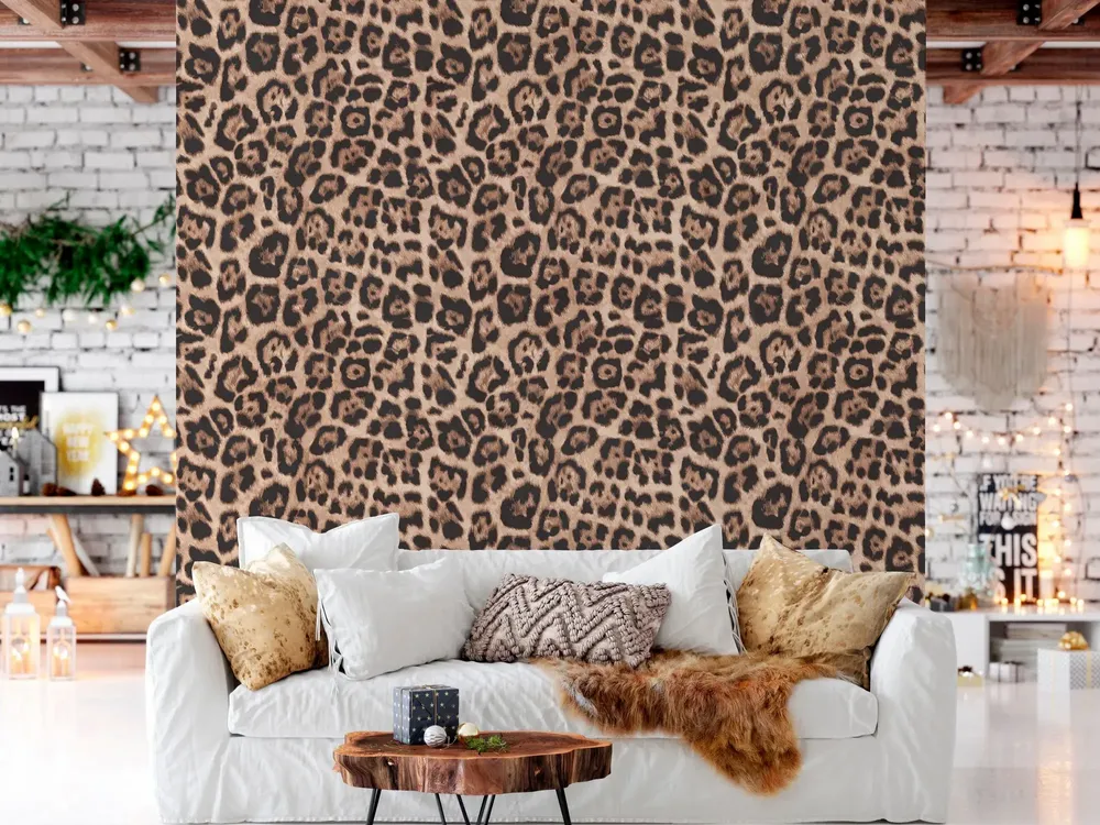 Tapestries - Panoramic Leopard Wallpaper - LE PAPIERS DE NINON