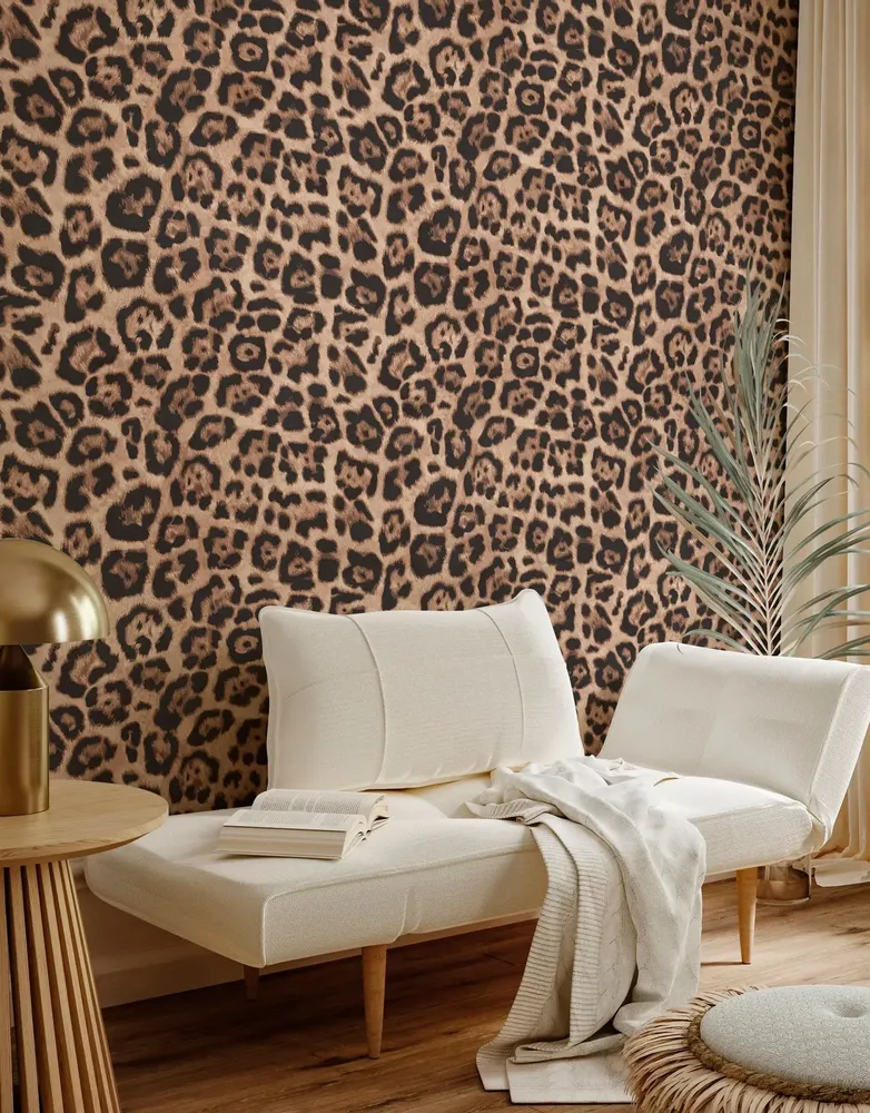 Tapestries - Panoramic Leopard Wallpaper - LE PAPIERS DE NINON