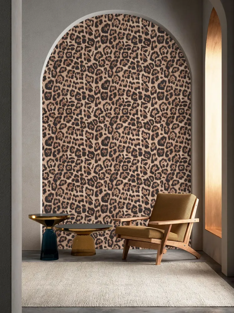 Tapestries - Panoramic Leopard Wallpaper - LE PAPIERS DE NINON