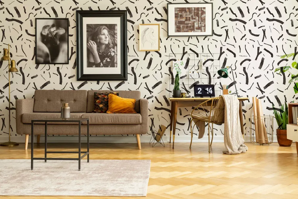 Tapestries - Panoramic wallpaper Pencil drawing - LE PAPIERS DE NINON