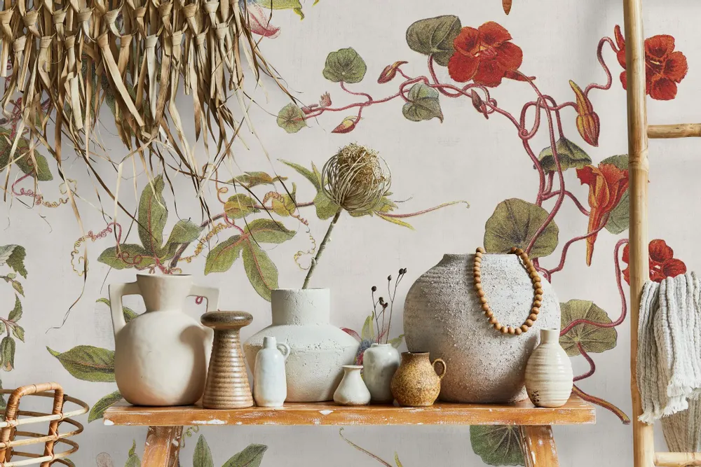 Tapisseries - Papier peint panoramique Herons & Flowers - LE PAPIERS DE NINON