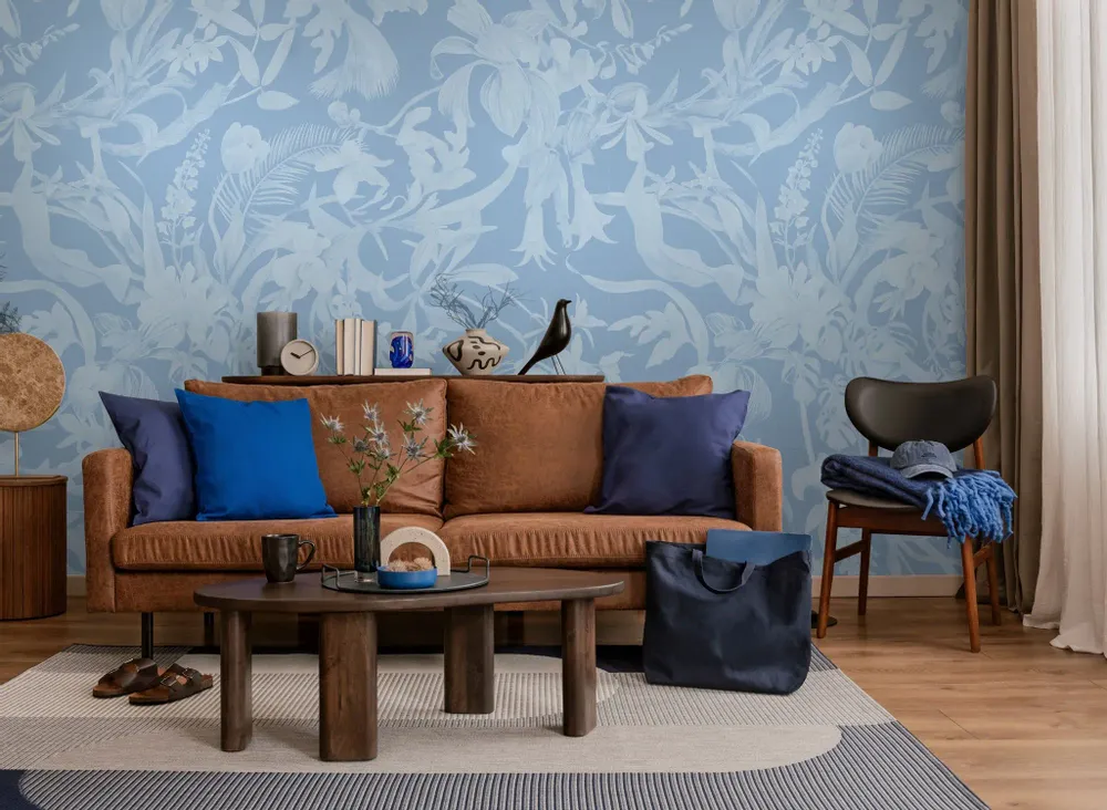 Tapestries - Panoramic Wallpaper Grand Flowers - LE PAPIERS DE NINON