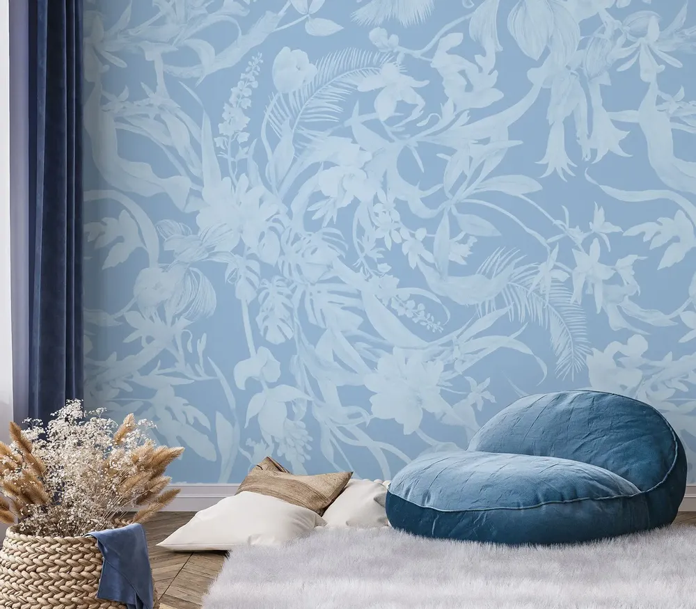 Tapestries - Panoramic Wallpaper Grand Flowers - LE PAPIERS DE NINON