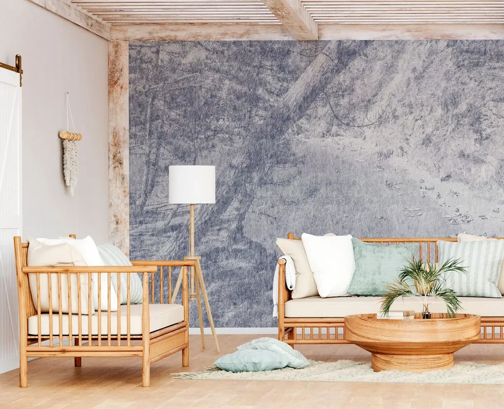 Tapestries - Cassis Marine Panoramic Wallpaper - LE PAPIERS DE NINON