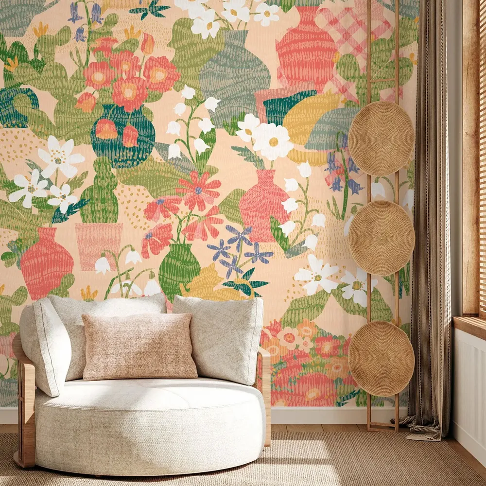 Tapisseries - Papier peint panoramique Charivari de muguets - LE PAPIERS DE NINON