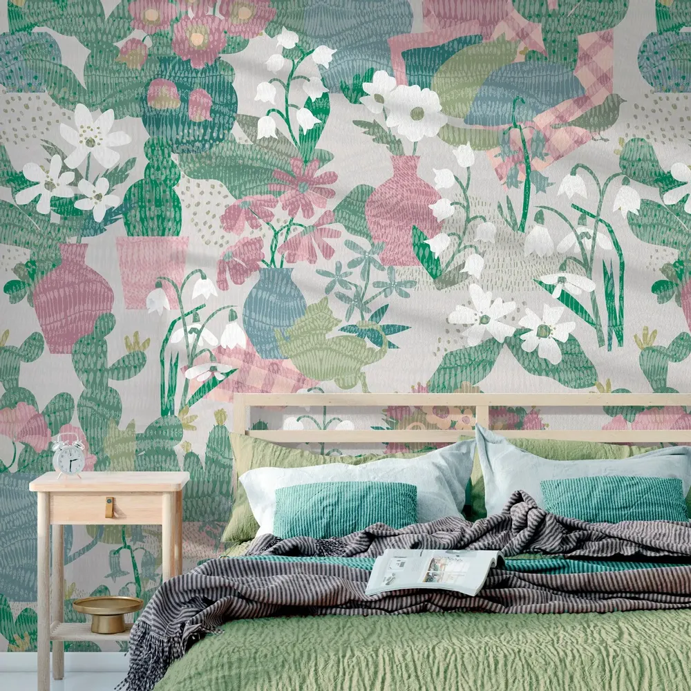 Tapisseries - Papier peint panoramique Charivari de muguets - LE PAPIERS DE NINON