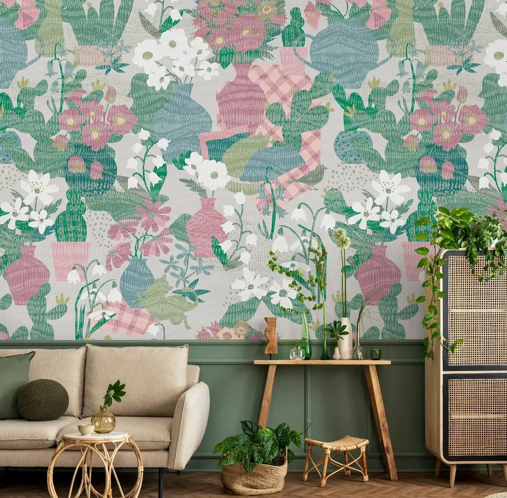 Tapisseries - Papier peint panoramique Charivari de muguets - LE PAPIERS DE NINON