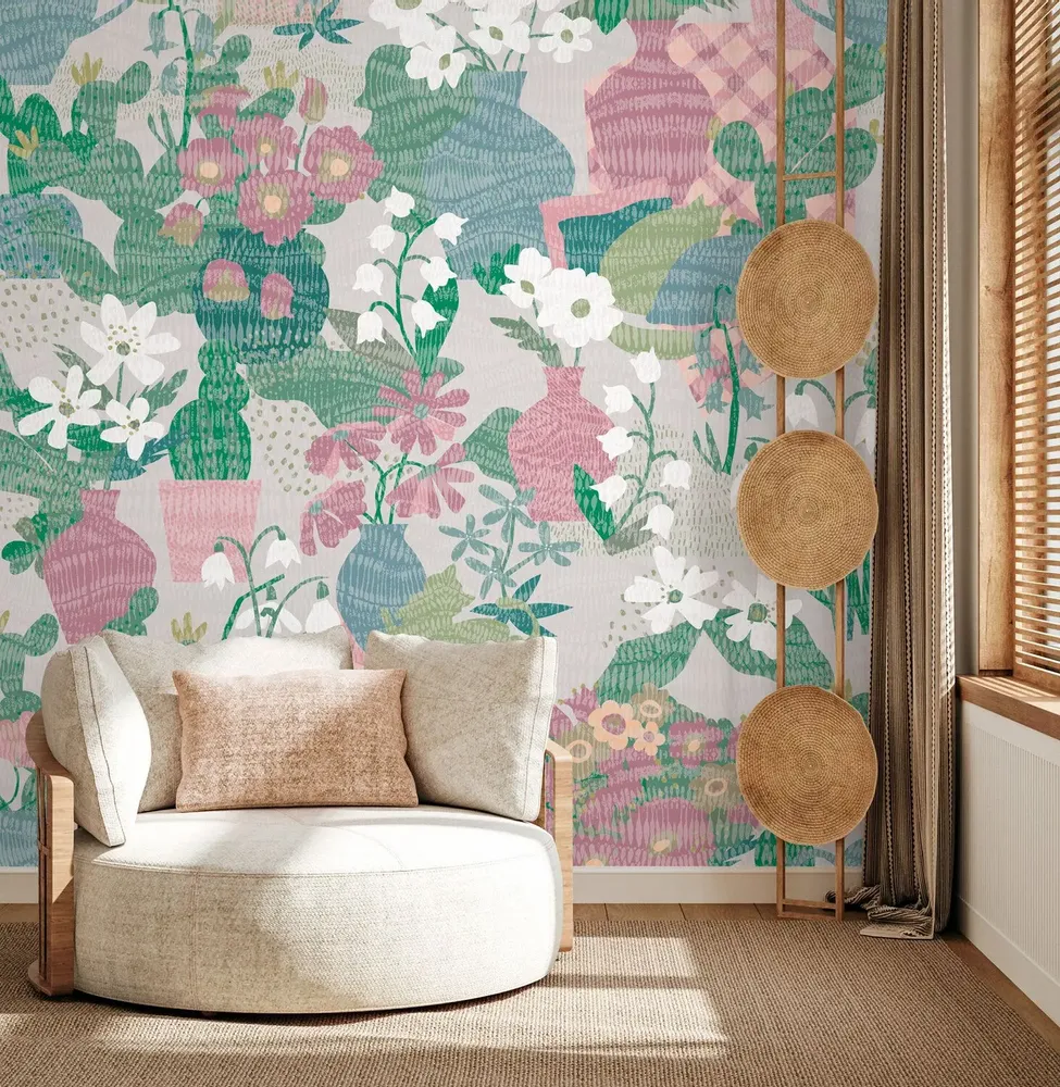 Tapisseries - Papier peint panoramique Charivari de muguets - LE PAPIERS DE NINON