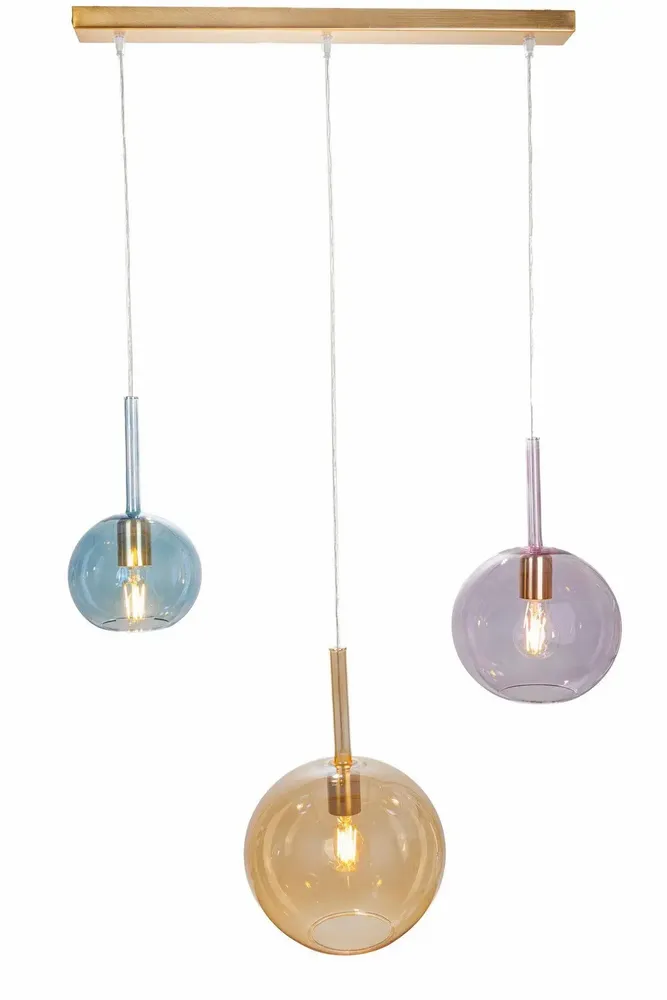 Cadeaux - HIKARI -Lampe suspendue avec trois sphère lisse en verre Pyrex - DEBORACARLUCCI