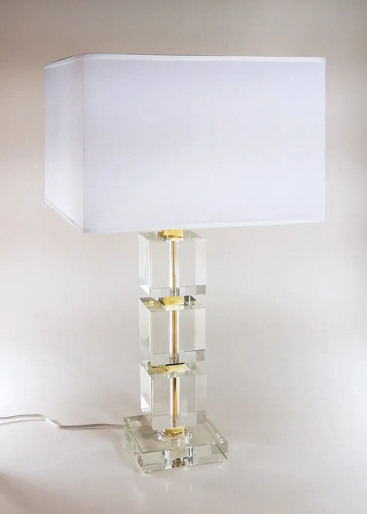 Gifts - SIDNEY -table lamp in crystal and metal - DEBORACARLUCCI