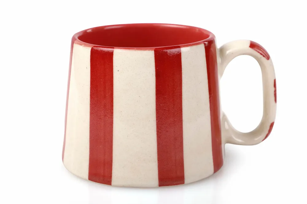 Tasses et mugs - Tasses à café à rayures en céramique - 3,6 x 2,6 pouces - CASA AMAROSA