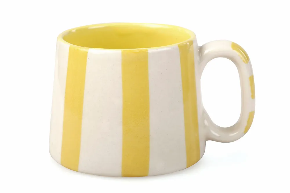 Tasses et mugs - Tasses à café à rayures en céramique - 3,6 x 2,6 pouces - CASA AMAROSA