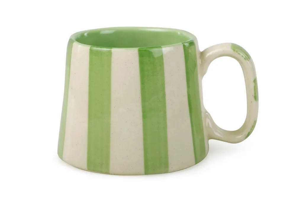 Tasses et mugs - Tasses à café à rayures en céramique - 3,6 x 2,6 pouces - CASA AMAROSA