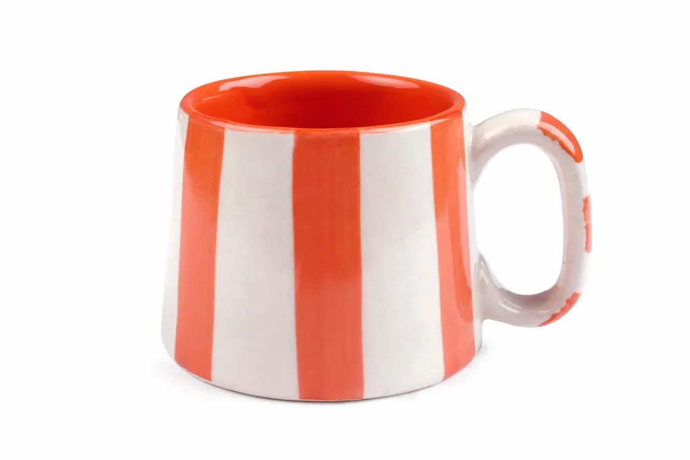 Tasses et mugs - Tasses à café à rayures en céramique - 3,6 x 2,6 pouces - CASA AMAROSA