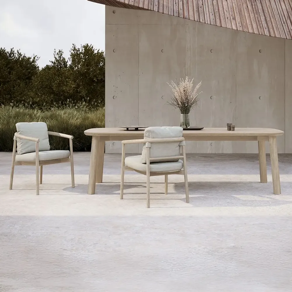 Tables de jardin - Ensemble de salle à manger Lyora pour 6 - SNOC