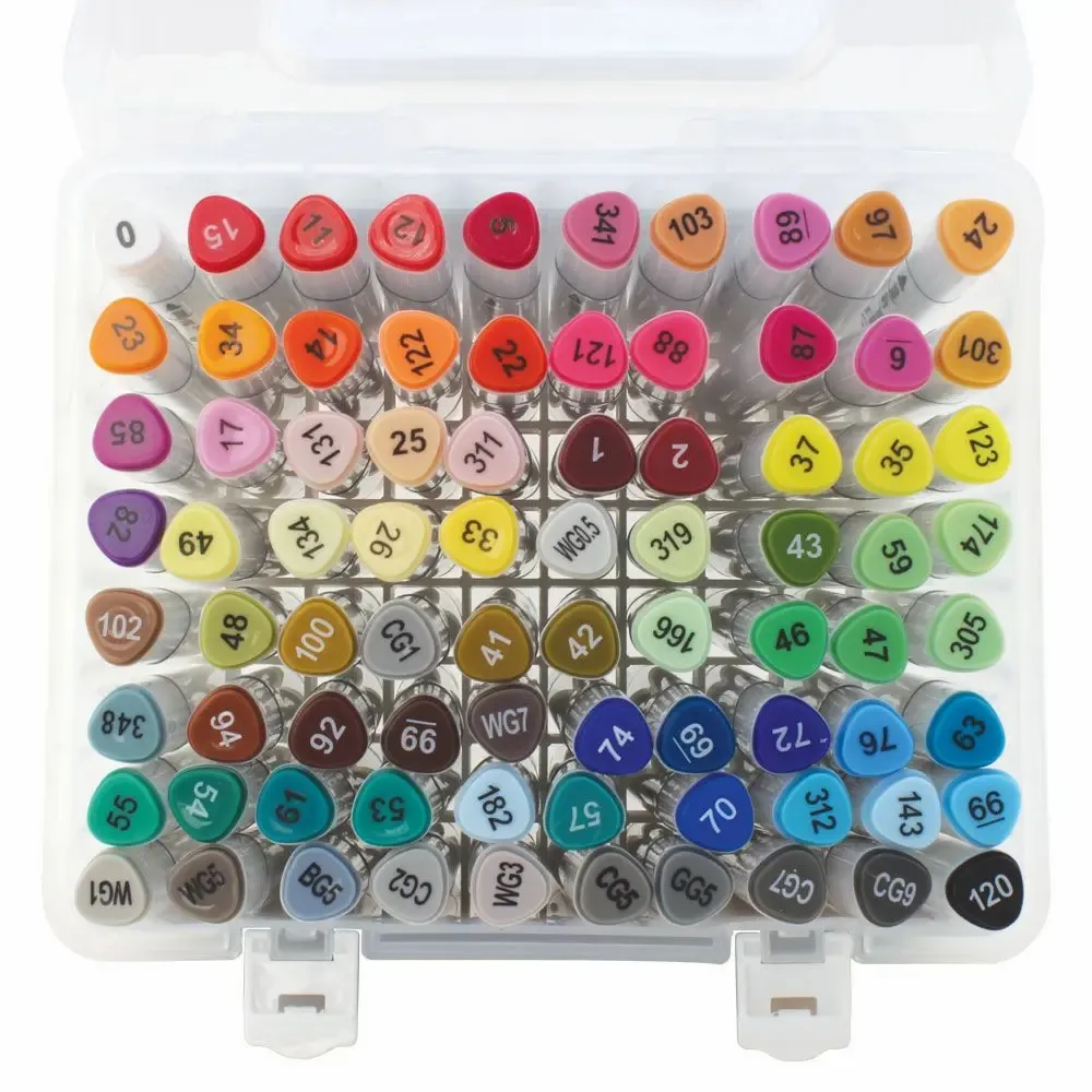 Accessoires pour puériculture - Coffret Artist : 80 Marqueurs Sketch à Double Pointe - SPREE