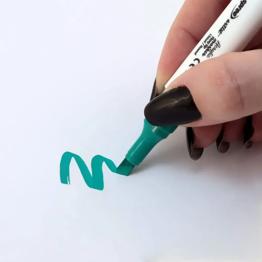 Loisirs créatifs pour enfant - 60 Marqueurs Acryliques à Double Pointe "Flexy-Chisel" - SPREE