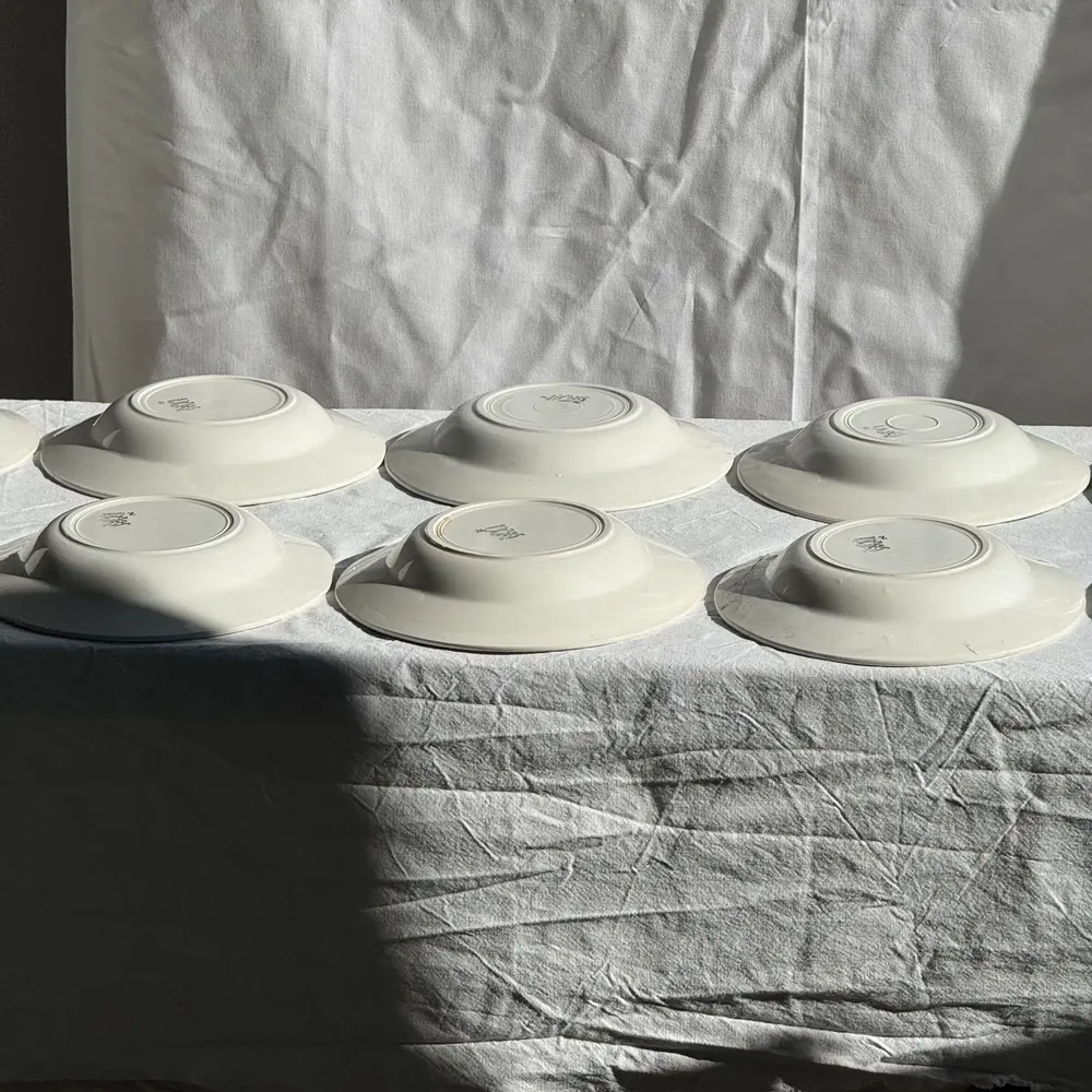 Assiettes au quotidien - Lot de 14 assiettes creuses anciennes Moulin des Loups Hamage - OFFICE OBJETS