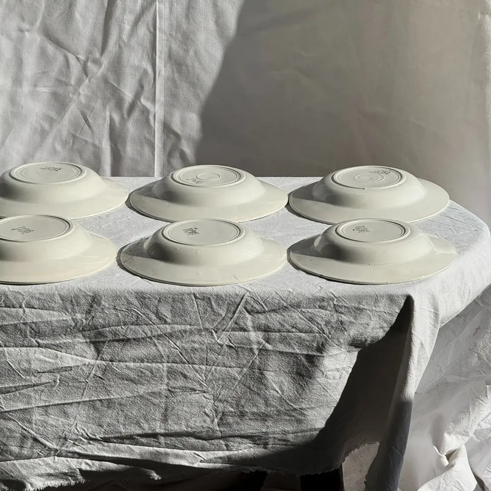 Assiettes au quotidien - Lot de 14 assiettes creuses anciennes Moulin des Loups Hamage - OFFICE OBJETS