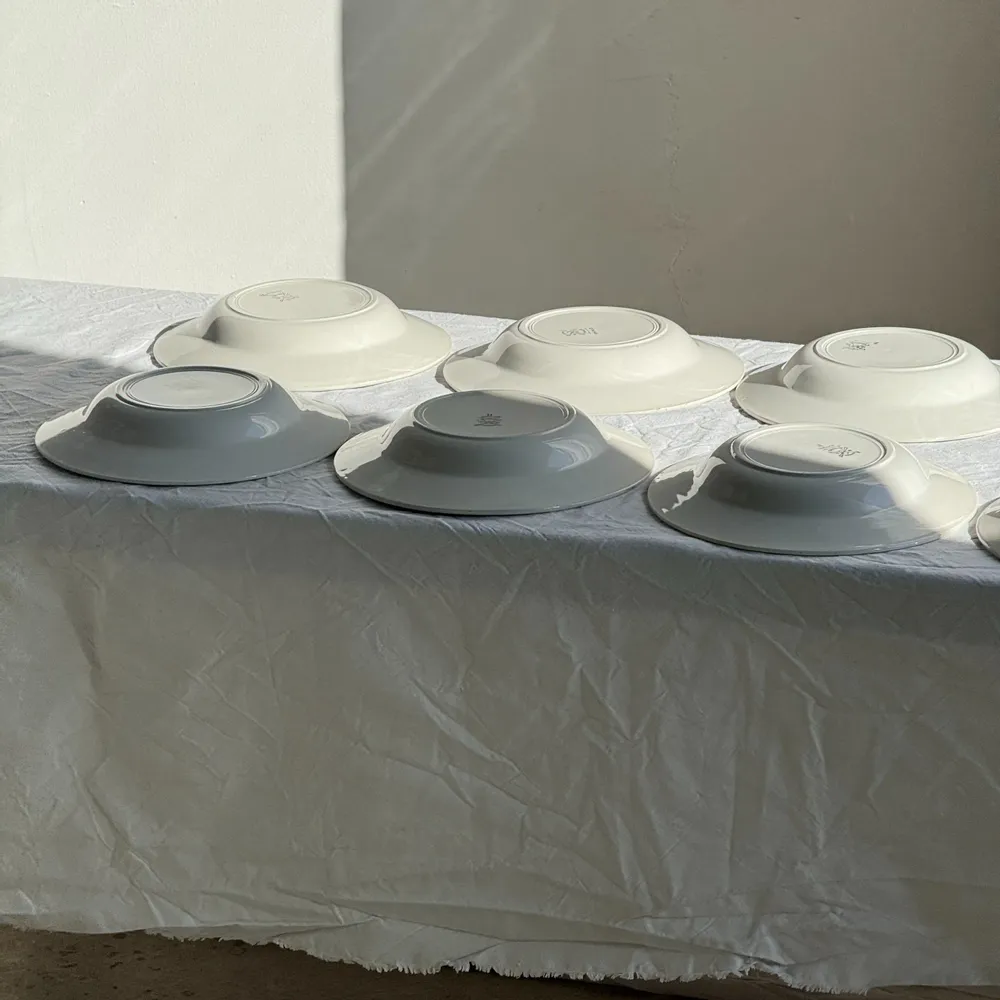 Assiettes au quotidien - Lot de 14 assiettes creuses anciennes Moulin des Loups Hamage - OFFICE OBJETS