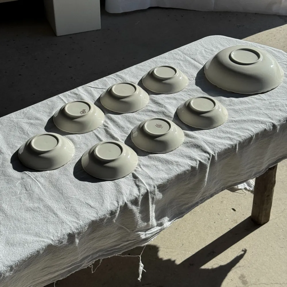 Platter and bowls - Vintage fruit salad service composed of a salad bowl, 7 cups - OFFICE OBJETS