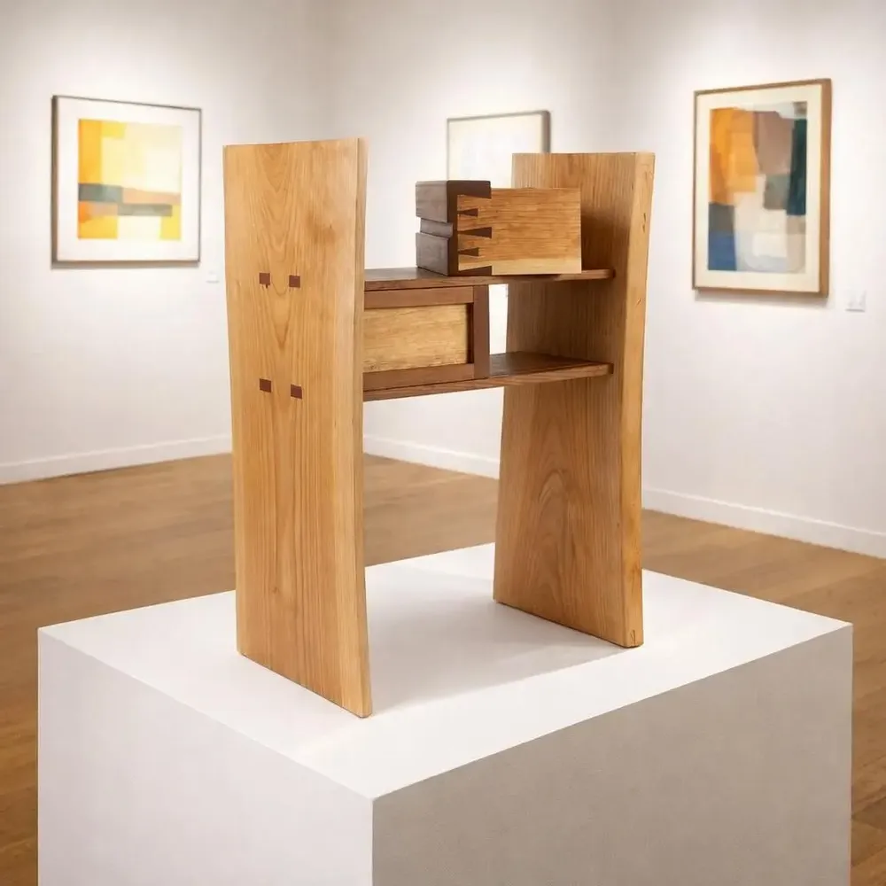 Etagères - Armoire de collection avec bords vifs faite à la main - DAWN - GIUSEPPE DEEPAK BENTI