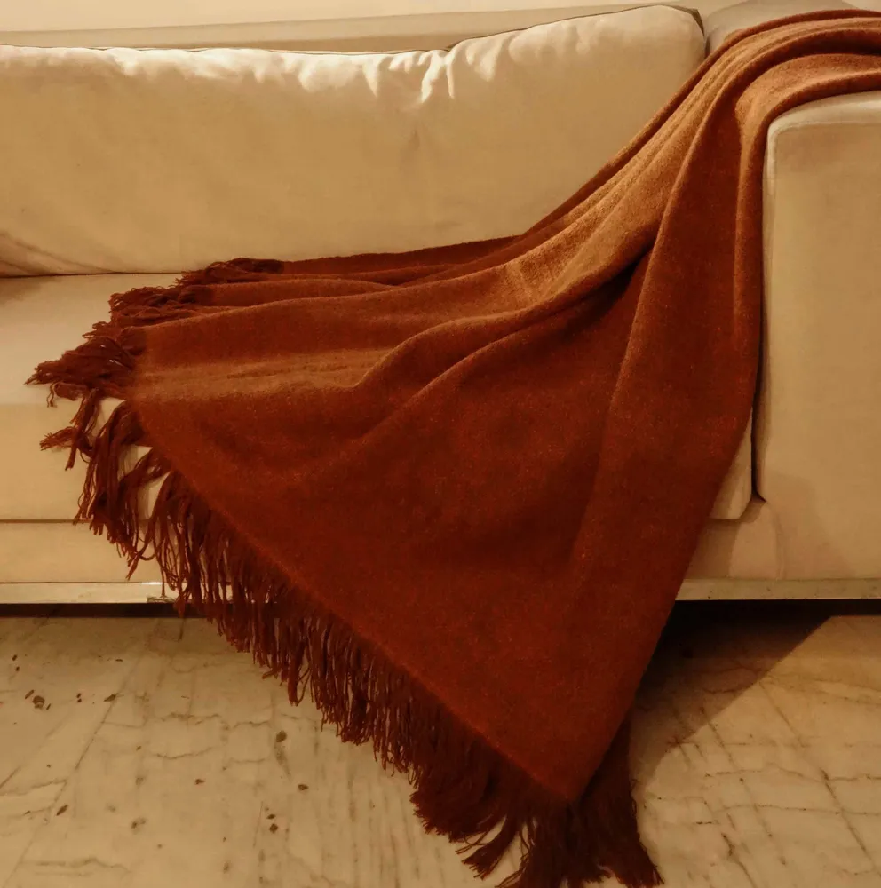 Throw blankets - Cashmere Handwoven Throw : Edgar - PASHMA