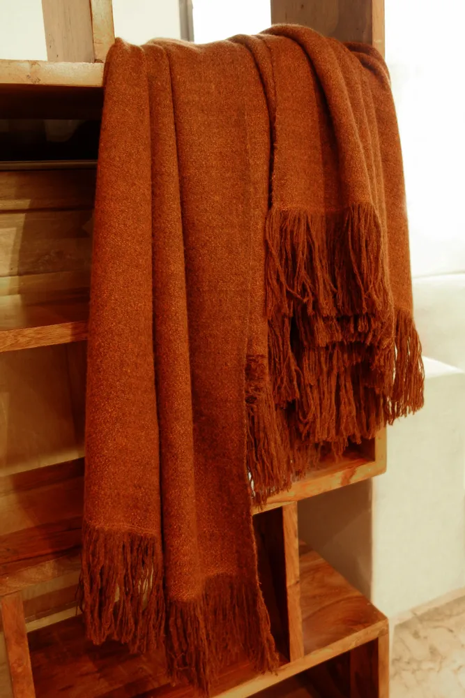 Throw blankets - Cashmere Handwoven Throw : Edgar - PASHMA