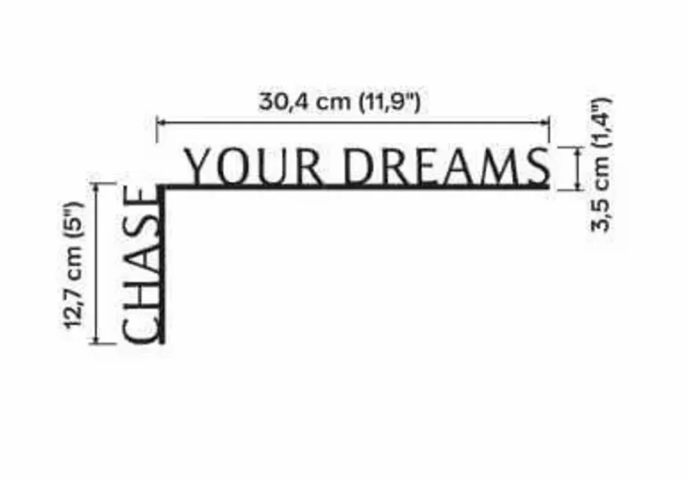 Objets de décoration - Citation d’angle en bois – « Poursuis tes rêves » - ENJOY THE WOOD