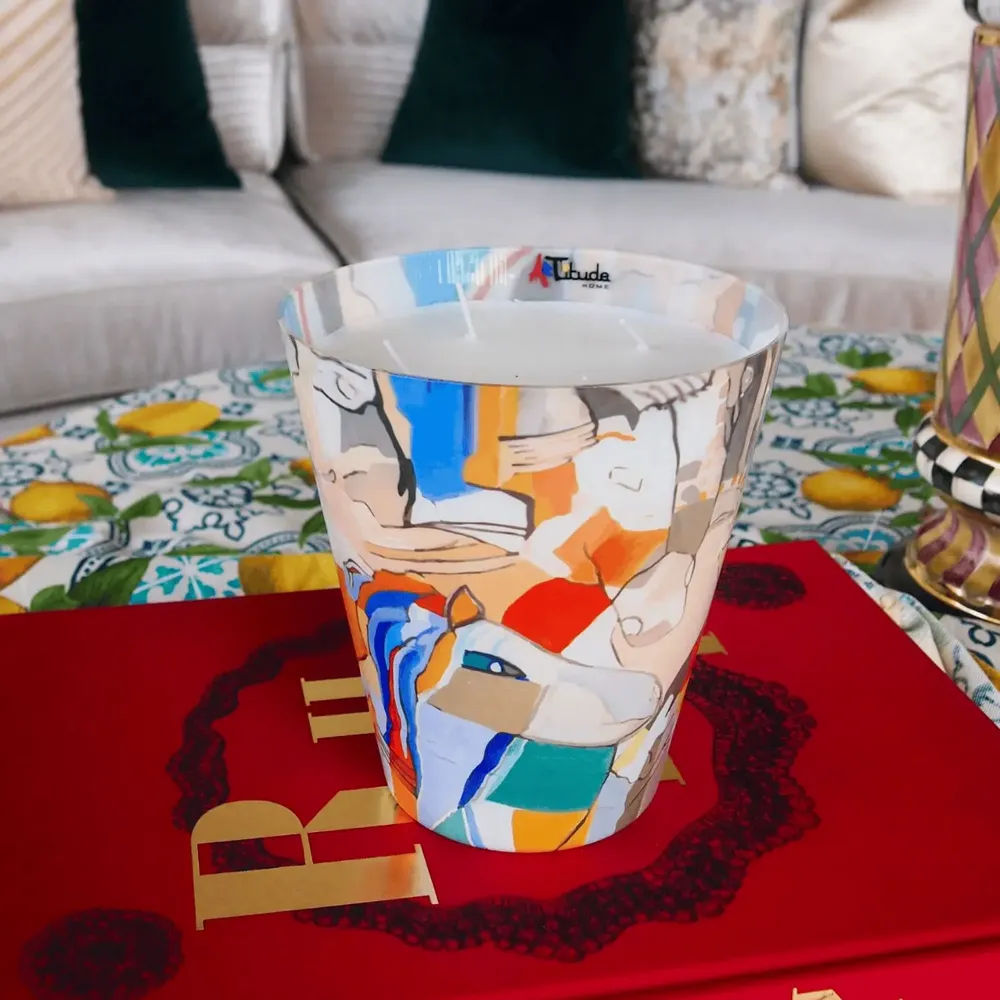 Bougies - Caballos (Citron vert, Cèdre, Musc) - Bougie parfumée en verre - 24 cm - ARTITUDE HOME