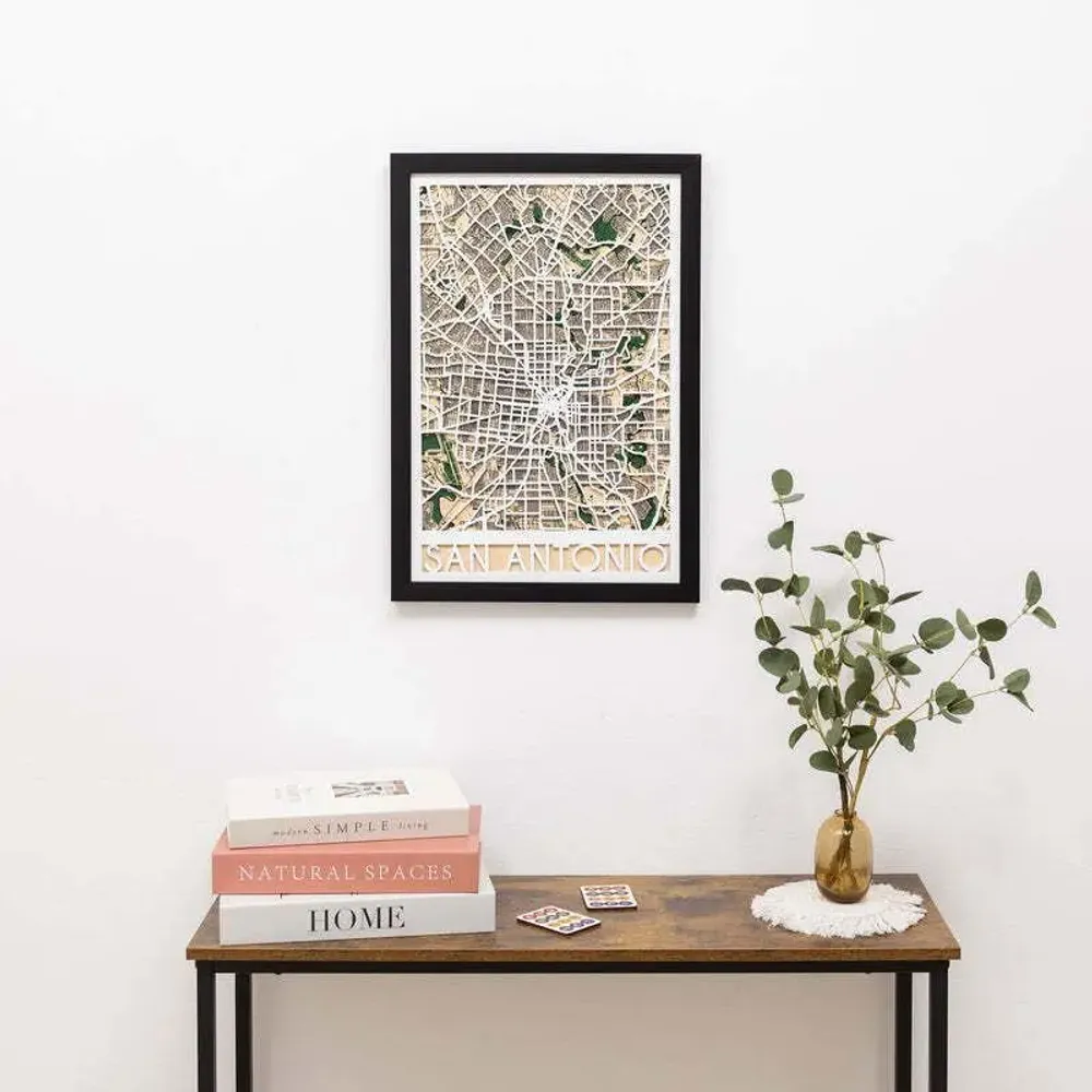 Other wall decoration - 3D City Map 3.0 Philadelphia M Black Frame - ENJOY THE WOOD