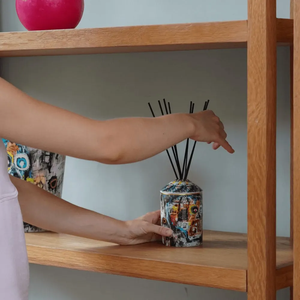 Diffuseurs de parfums - Calavera (Rose épicée, oud et santal) - Diffuseur de parfum en céramique - 340 ml - ARTITUDE HOME