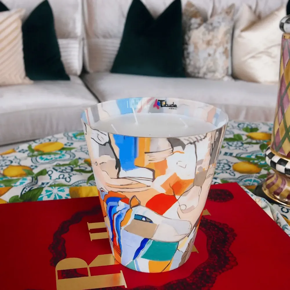 Bougies - Caballos (Citron vert, Cèdre, Musc) - Bougie parfumée en verre - 16 cm - ARTITUDE HOME