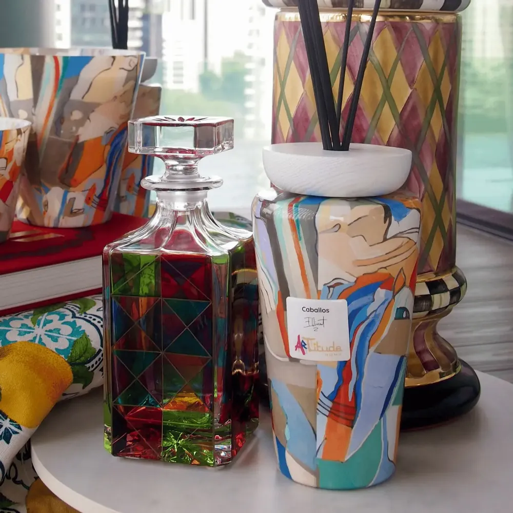 Diffuseurs de parfums - Caballos (Citron vert, Cèdre, Musc) - Diffuseur de parfum en verre - 500 ml - ARTITUDE HOME