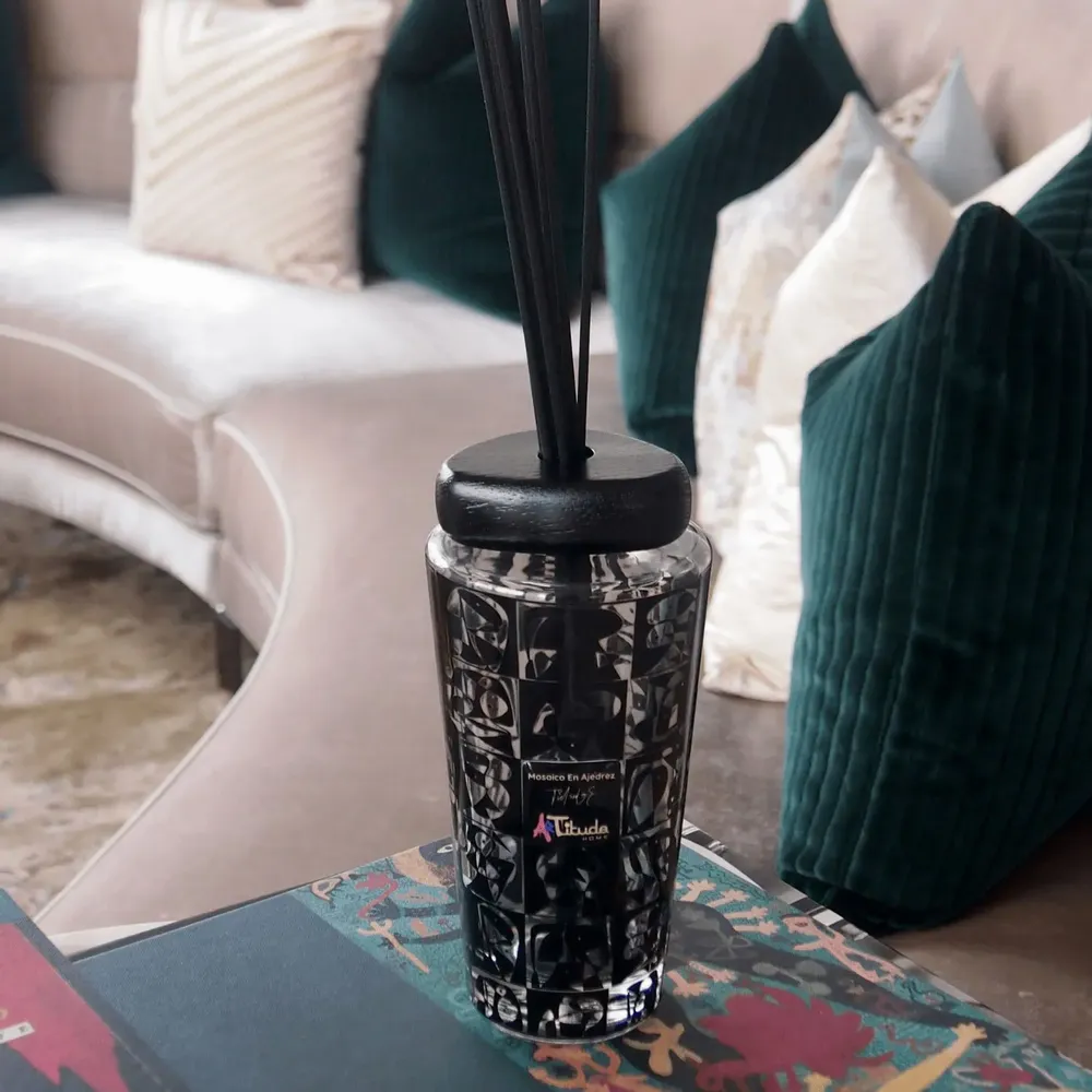 Diffuseurs de parfums - Mosaico En Ajedrez (Cuir-Musc-Ambre) - Diffuseur en Verre Parfumé - 1000ml - ARTITUDE HOME